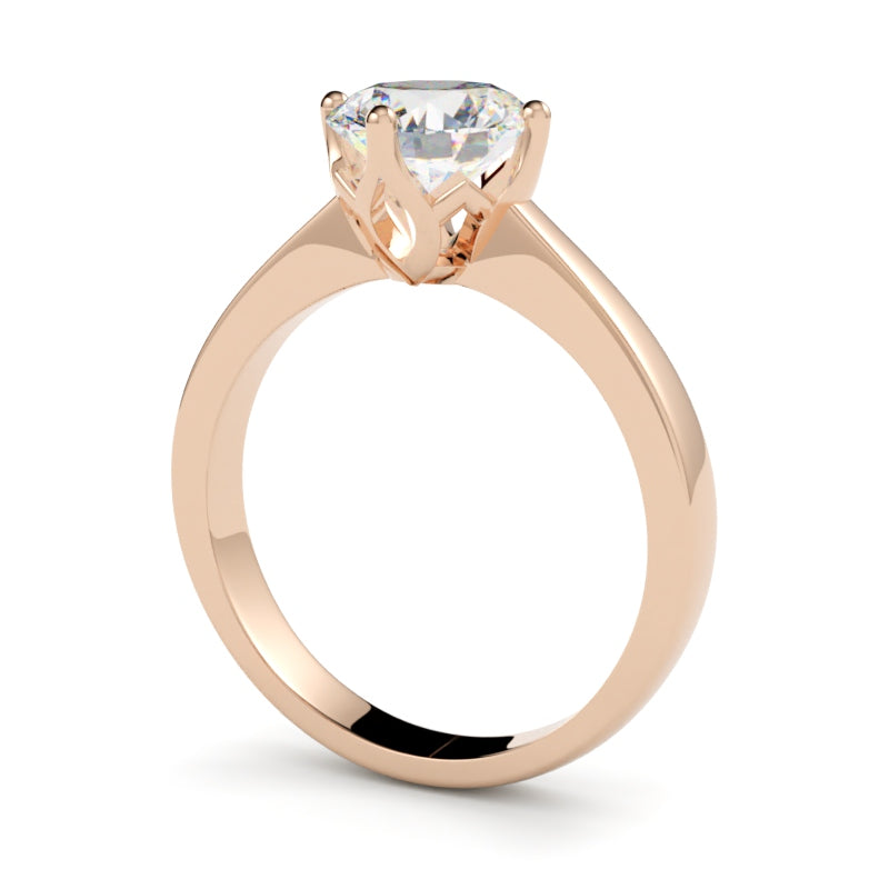 Pierścionek z diamentem Aurelia z różowego złota 750 – konfigurator pierścionków GOLDPORT